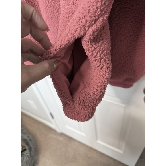 Nike Dusty Pink Crop Therma-Fit Fleece Pullover with Pockets XXL - Picture 5 of 5